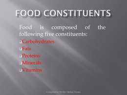FOOD CONSTITUENTS