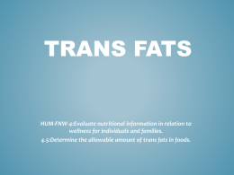Trans Fats Notes