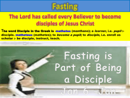 Fasting Partial Fast - Bride Adorned Church
