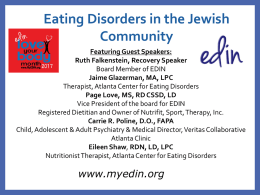 What is an Eating Disorder? - Jewish Women`s Fund of Atlanta