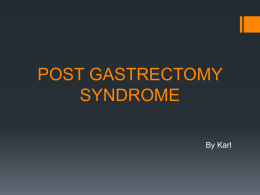 post gastrectomy syndrome