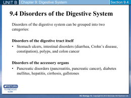 Digestion disorders PPT
