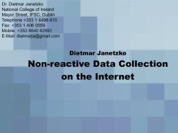 Non-Reactive Data Collection on the Internet