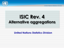 ISIC Rev.4 alternative aggregations - United Nations Statistics Division