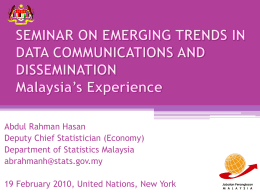 DATA COMMUNICATIONS The Case of Malaysia