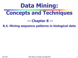 Mining Sequence Patterns in Biological Data