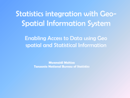 Statistics integration with Geo Information System