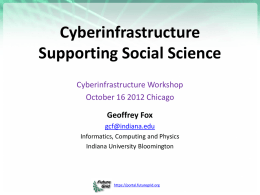 Supporting Social Science - Indiana University Bloomington