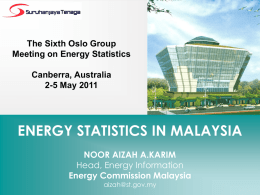 Energy Commission Malaysia - United Nations Statistics Division