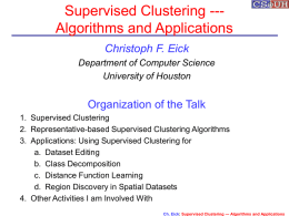 Supervised Clustering - Department of Computer Science