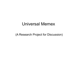 Universal Memex