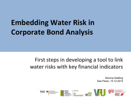 Embedding Water Risk in Corporate Bond Analysis