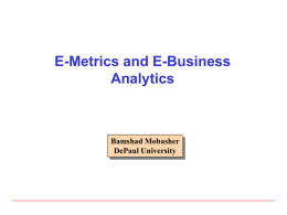 Web Usage mining for E-Business Analytics