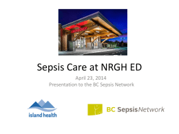 Sepsis Care at NRGH ED