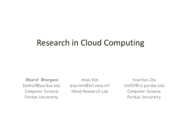 Research in Cloud Computing