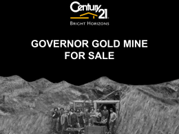 Governor Gold Mine Powerpoint Presentation