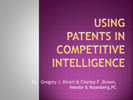 Internal patent landscape analysis