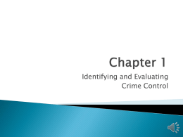CRIM3350 Lecture One