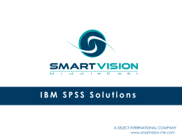 IBM SPSS Solutions - smartvision