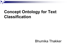 Concept Ontology for Text Classification