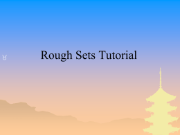 Rough Sets in KDD A Tutorial - Department of Computer and