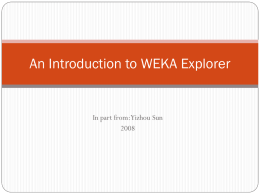 An Introduction to WEKA