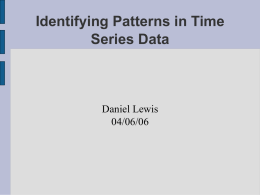 Identifying Patterns in Time Series Data
