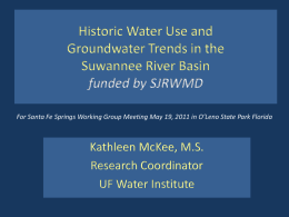 Hydrology and Water Quality in the Ichetucknee River: What