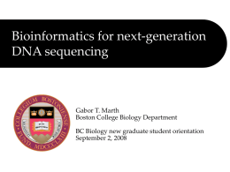 Next generation sequencing -- Tutorial