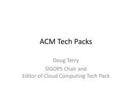 ACM Tech Packs - Association for Computing Machinery