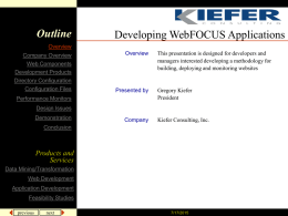 Developing WebFOCUS Applications