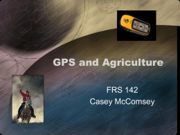 GPS and Agriculture - Princeton University