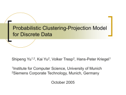 Probabilistic Clustering-Projection Model for Discrete Data