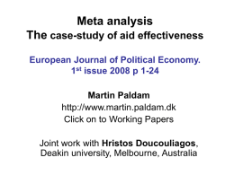 The Political economy of economic research With a case