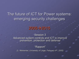 The future of ICT for Power systems: emerging security