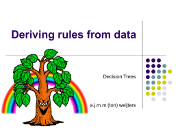 Deriving rules from data