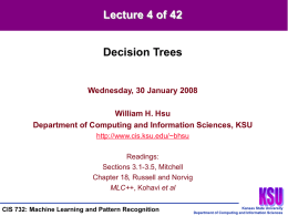 CIS732-Lecture-04-20080130 - Kansas State University