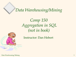 Data Warehousing/Mining