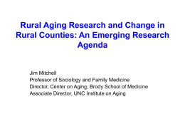 Slicing and Dicing Counties in Research on Rural Aging
