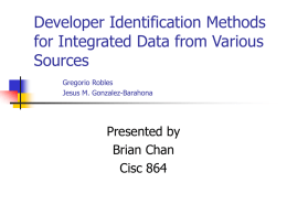 Developer Identification Methods for Integrated Data from