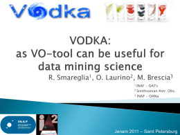 VODKA: as VO-tools can be usefull for data mining science