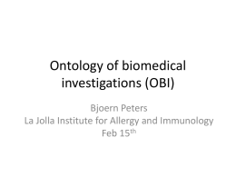 Ontology of biomedical investigations (OBI)