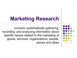 Marketing Research - York College of Pennsylvania