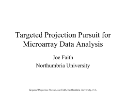 Targeted Projection Pursuit for Microarray Data Analysis