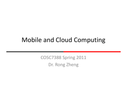 Mobile and Cloud Computing