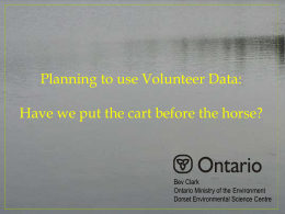 Planning to use Volunteer Data: Have we put the cart before the