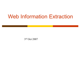 Web Information Extraction