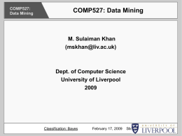 Data Mining - Computer Science Intranet