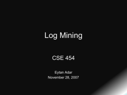 Log Mining (for fun and profit)