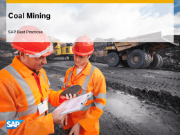 Coal Mining - SAP Help Portal